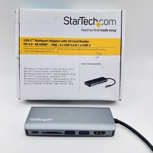 StarTech DKT30CSDHPD3 PUSB-C Multiport Adapter SD 4K HDMI GbE 2xUSB 3.0 1x USB-C